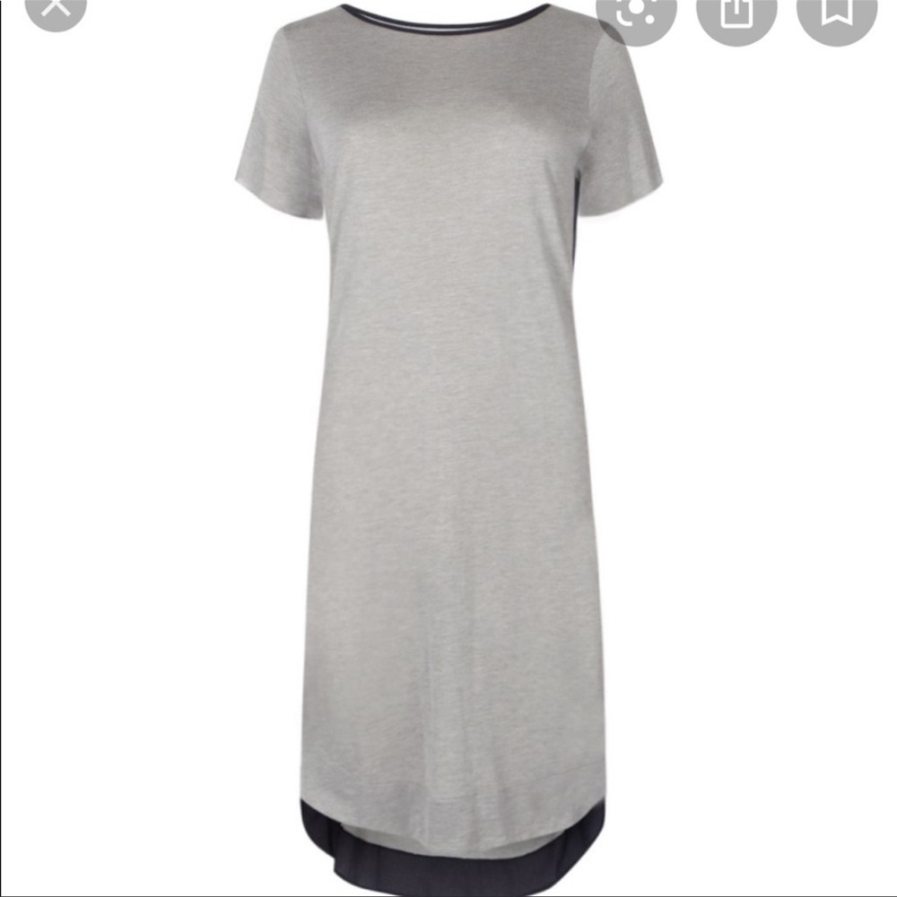 All Saints Gray and Navy Blue Ceylan Tee Dress